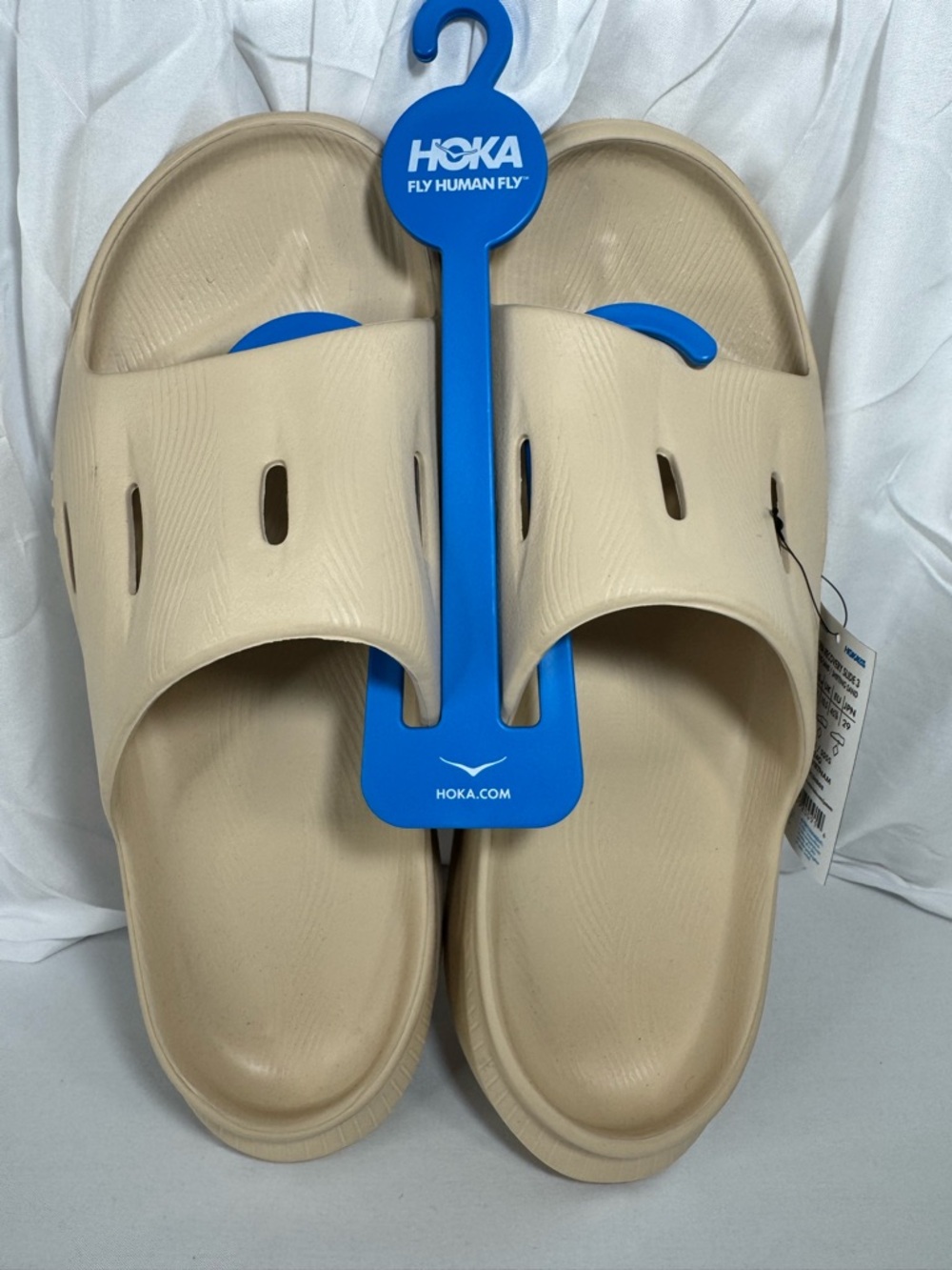 Hoka Beige U Ora Recovery Slide 3
